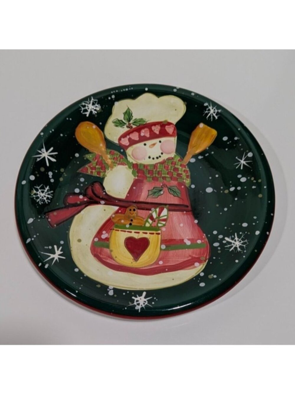 Hand-Painted Snowman Holiday Plate By Certified International